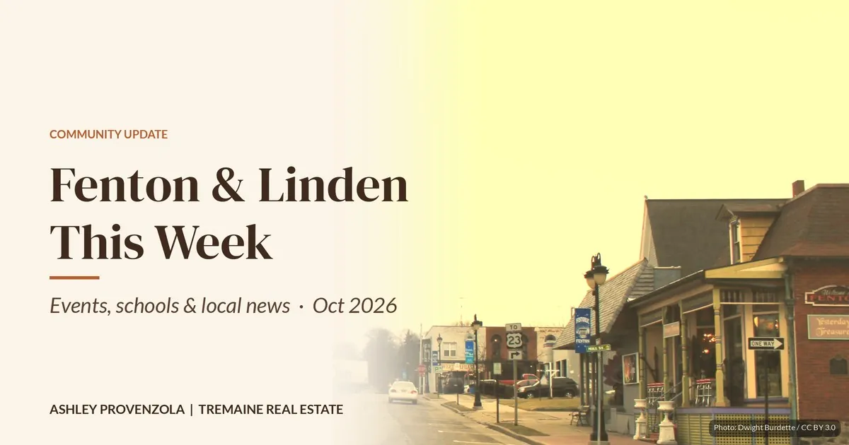 Fenton & Linden Community Update: October 14-24, 2026
