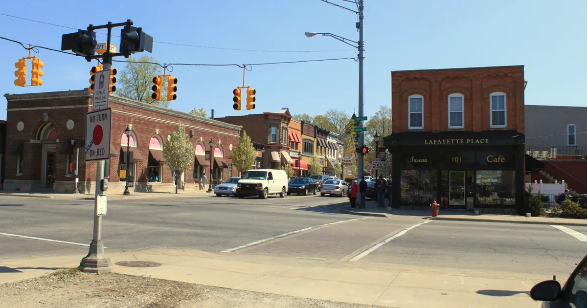 Downtown South Lyon at Pontiac Trail and 10 Mile Road. Saddle Creek is just north of the city.